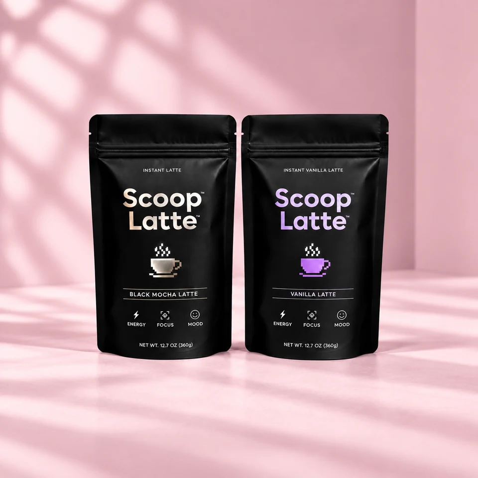 20 Lattes of Black Mocha + Purple Vanilla Scoop Latte Duo